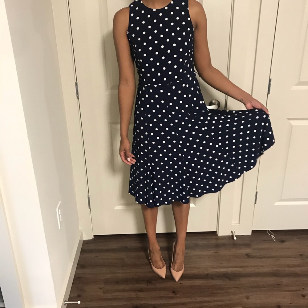 Navy Ralph Lauren Polka Dot Dress